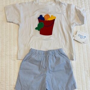 Bailey Boys Kids Matching Set - White and Blue